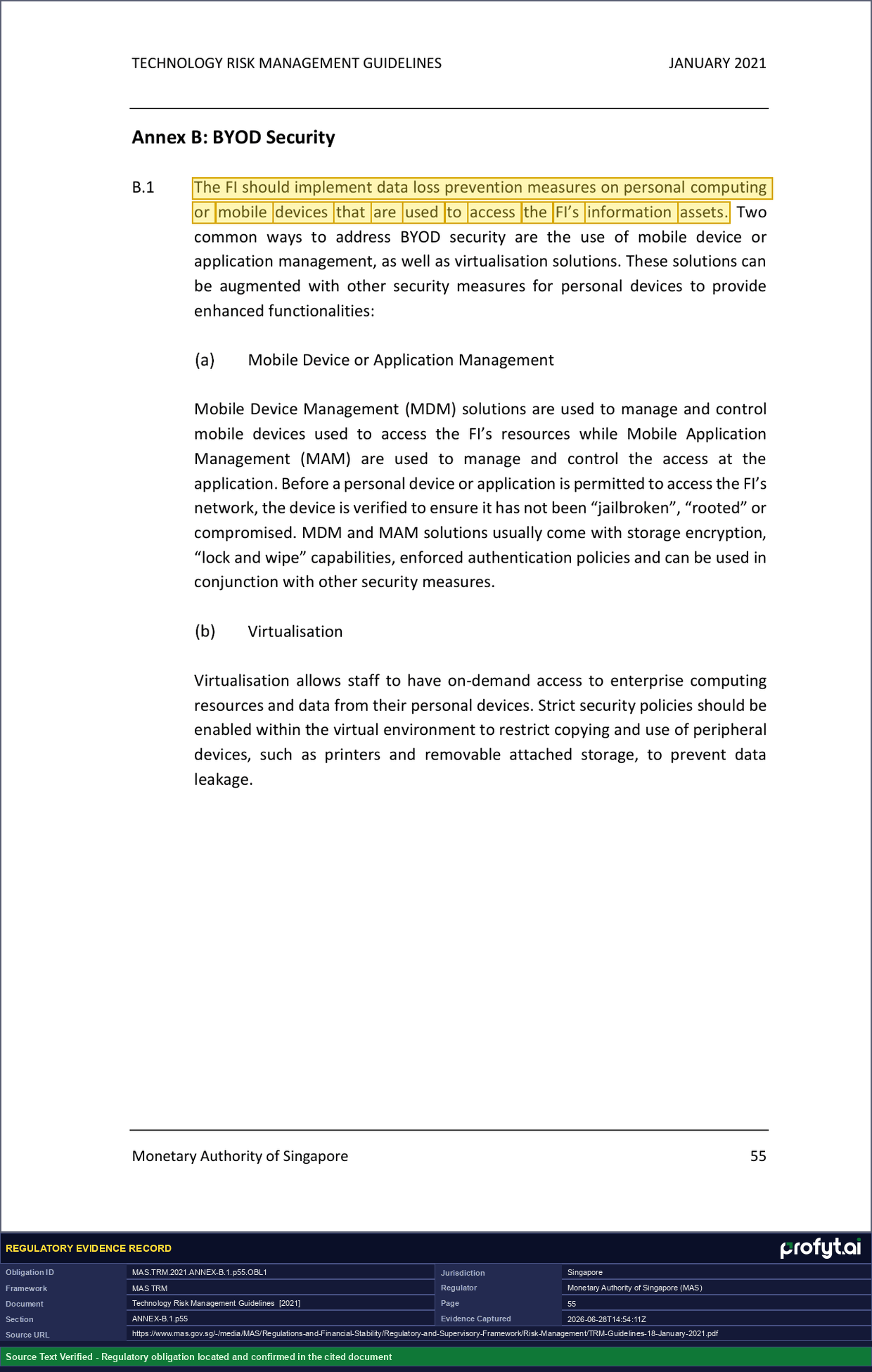 Captured source page for MAS.TRM.2021.ANNEX-B.1.p55.OBL1, MAS TRM Guidelines, Section ANNEX-B.1, p. 55 (2021)