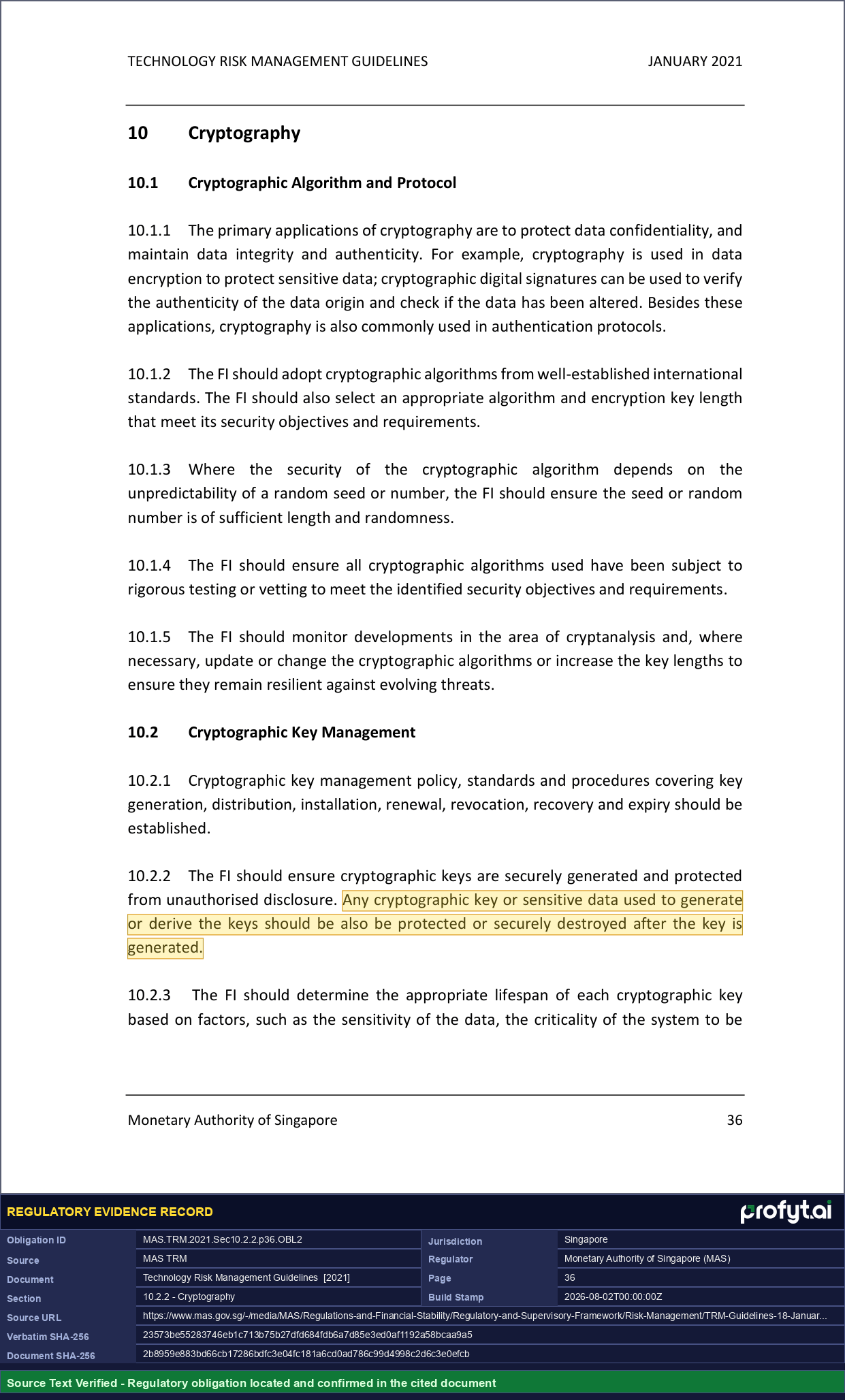 Captured source page for MAS.TRM.2021.Sec10.2.2.p36.OBL2, MAS TRM, Section 10.2.2, p. 36 (2021)