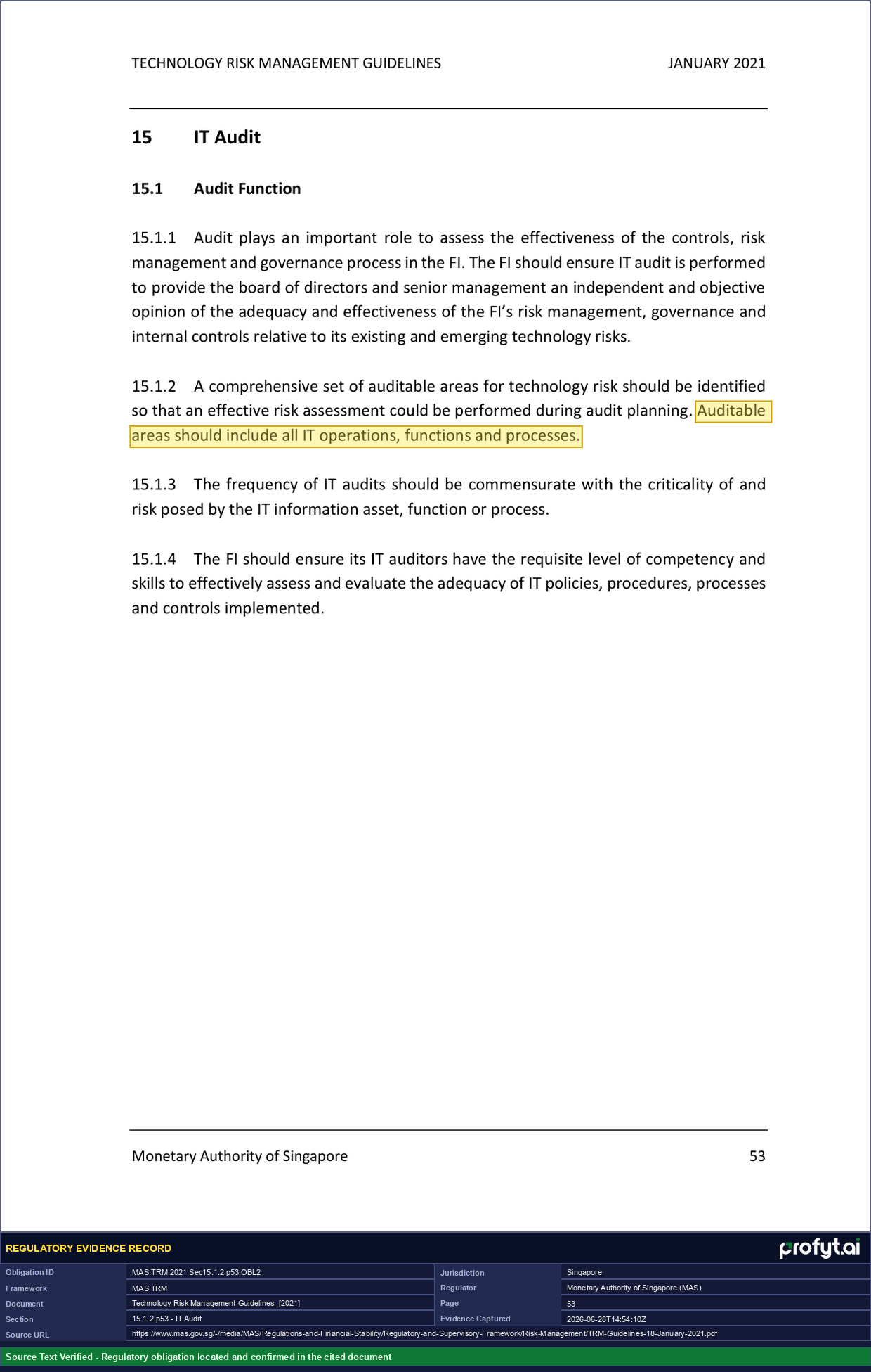 Captured source page for MAS.TRM.2021.Sec15.1.2.p53.OBL2, MAS TRM Guidelines, Section 15.1.2, p. 53 (2021)