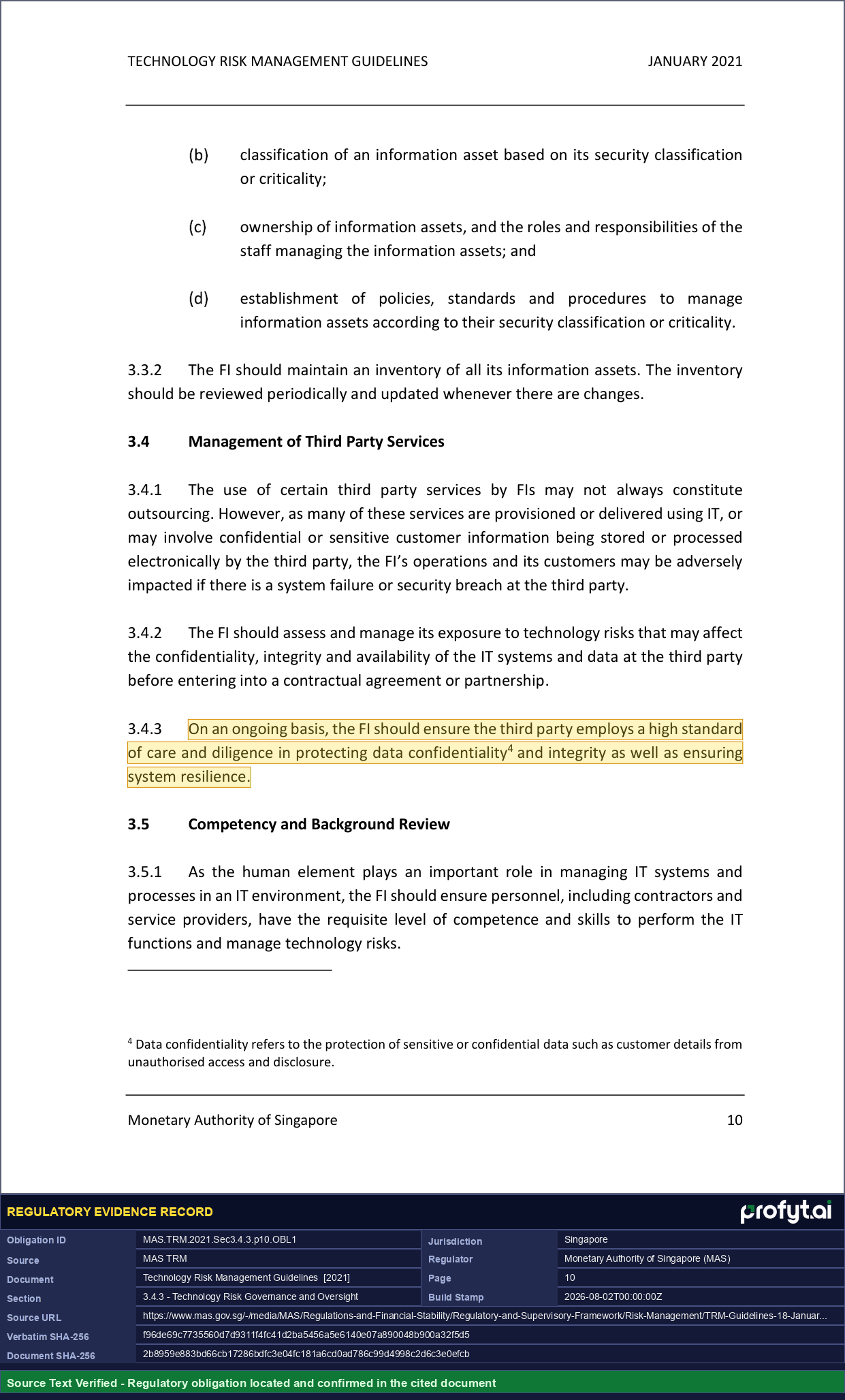 Captured source page for MAS.TRM.2021.Sec3.4.3.p10.OBL1, MAS TRM, Section 3.4.3, p. 10 (2021)