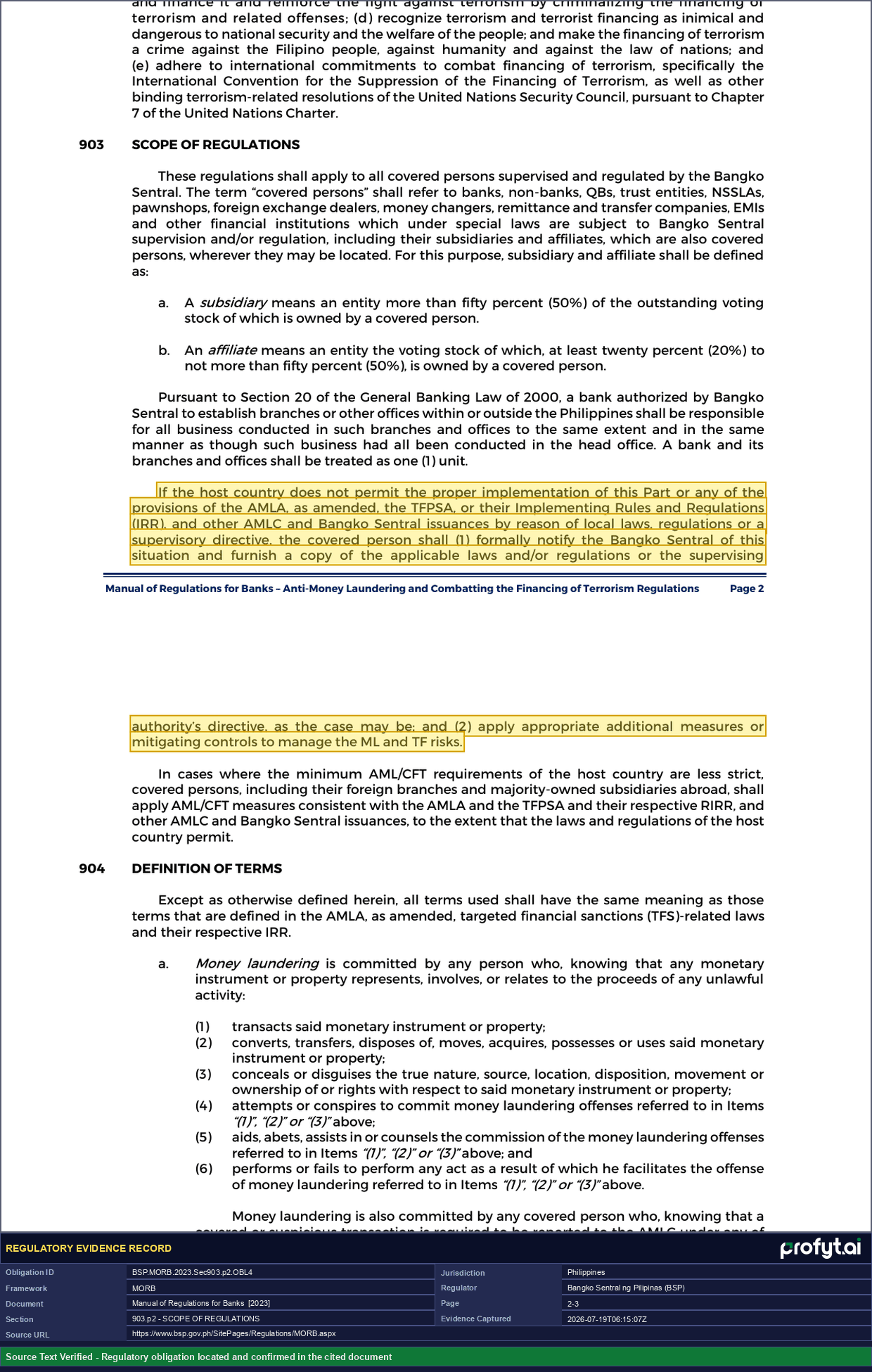 Evidence capture for BSP.MORB.2023.Sec903.p2.OBL4