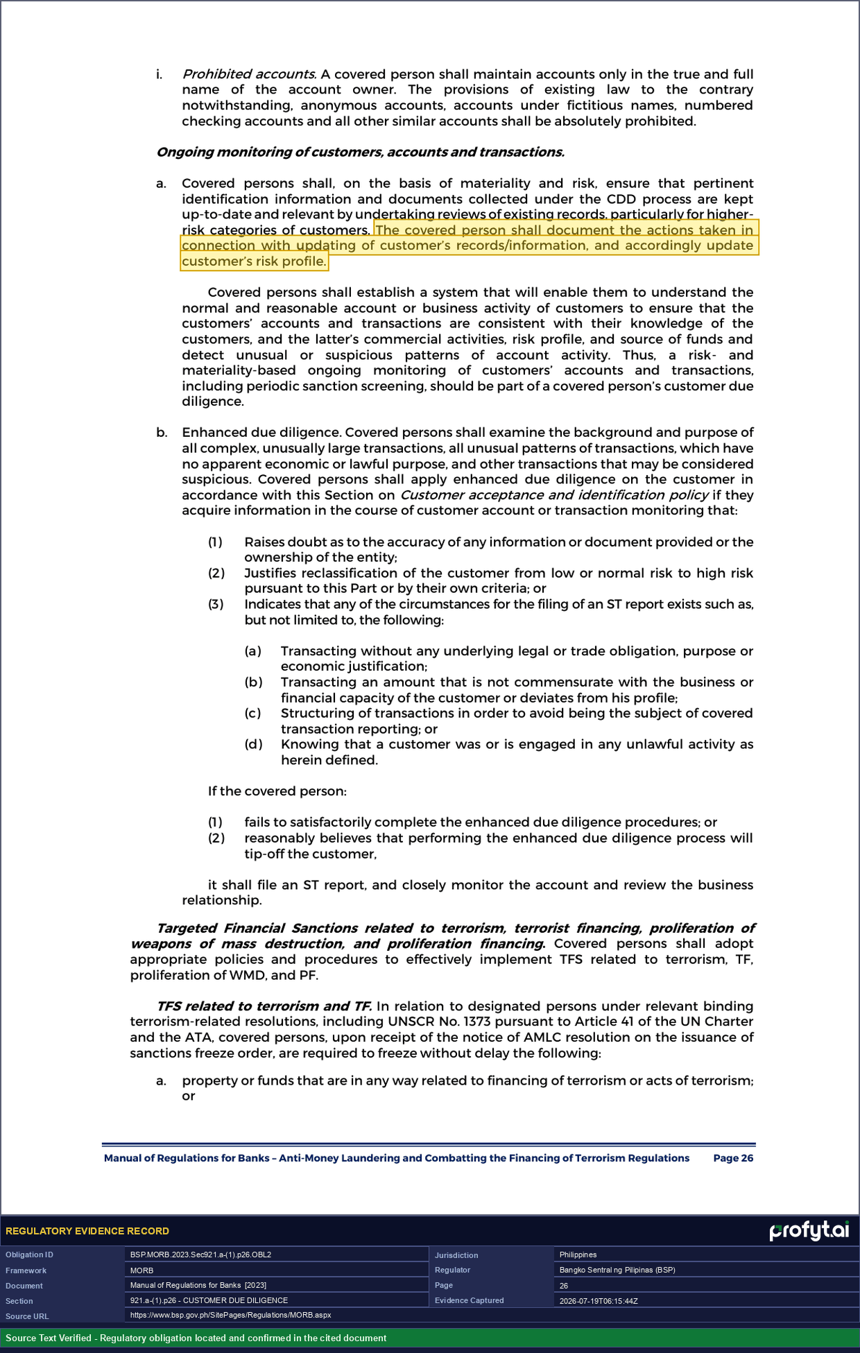 Captured source page for BSP.MORB.2023.Sec921.a-(1).p26.OBL2, MORB, Sec. 921.a-(1), p. 26 (2023 ed.)