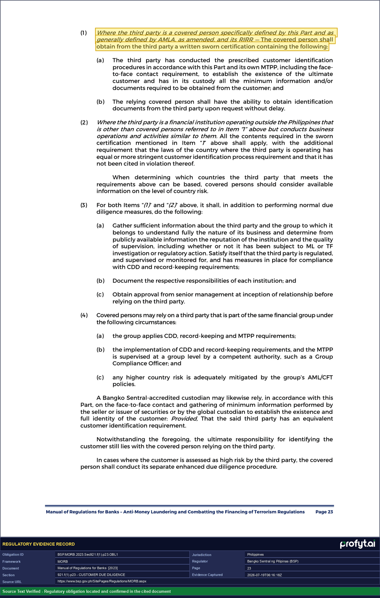 Captured source page for BSP.MORB.2023.Sec921.f(1).p23.OBL1, MORB, Sec. 921.f(1), p. 23 (2023 ed.)