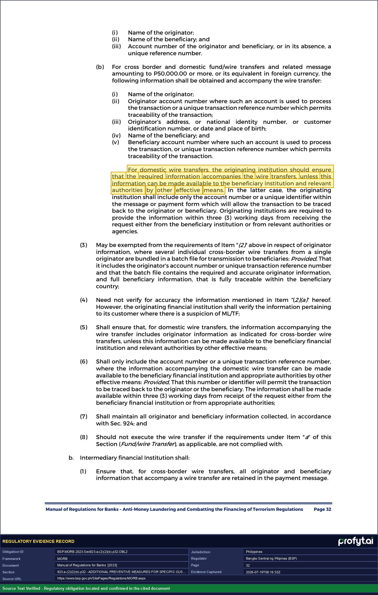 Captured source page for BSP.MORB.2023.Sec923.a-(2)(2)(b).p32.OBL2, MORB, Sec. 923.a-(2)(2)(b), p. 32 (2023 ed.)