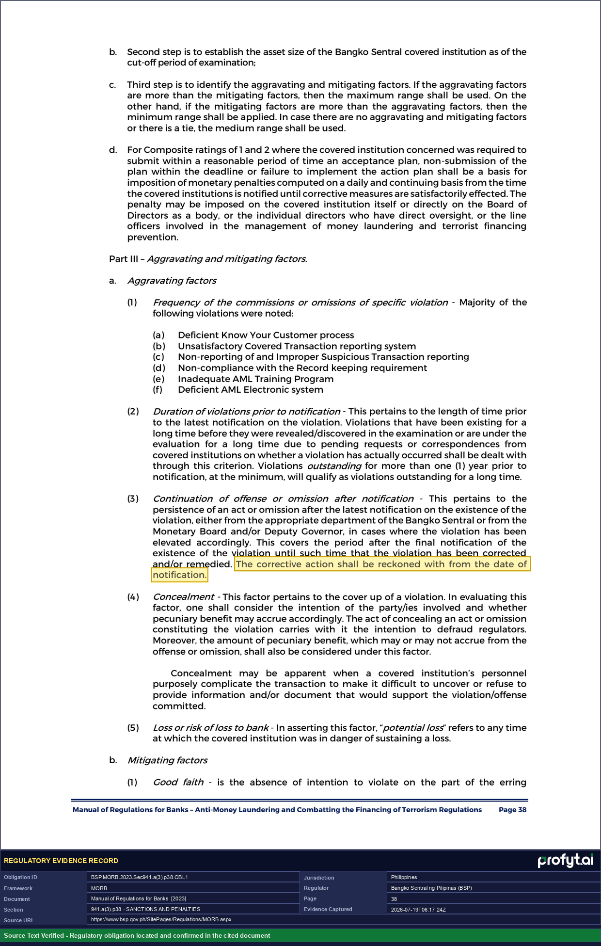 Captured source page for BSP.MORB.2023.Sec941.a(3).p38.OBL1, MORB, Sec. 941.a(3), p. 38 (2023 ed.)