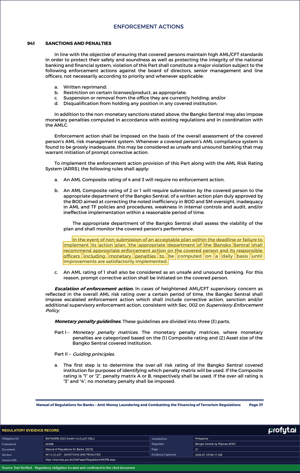 Captured source page for BSP.MORB.2023.Sec941.b-(2).p37.OBL2, MORB, Sec. 941.b-(2), p. 37 (2023 ed.)