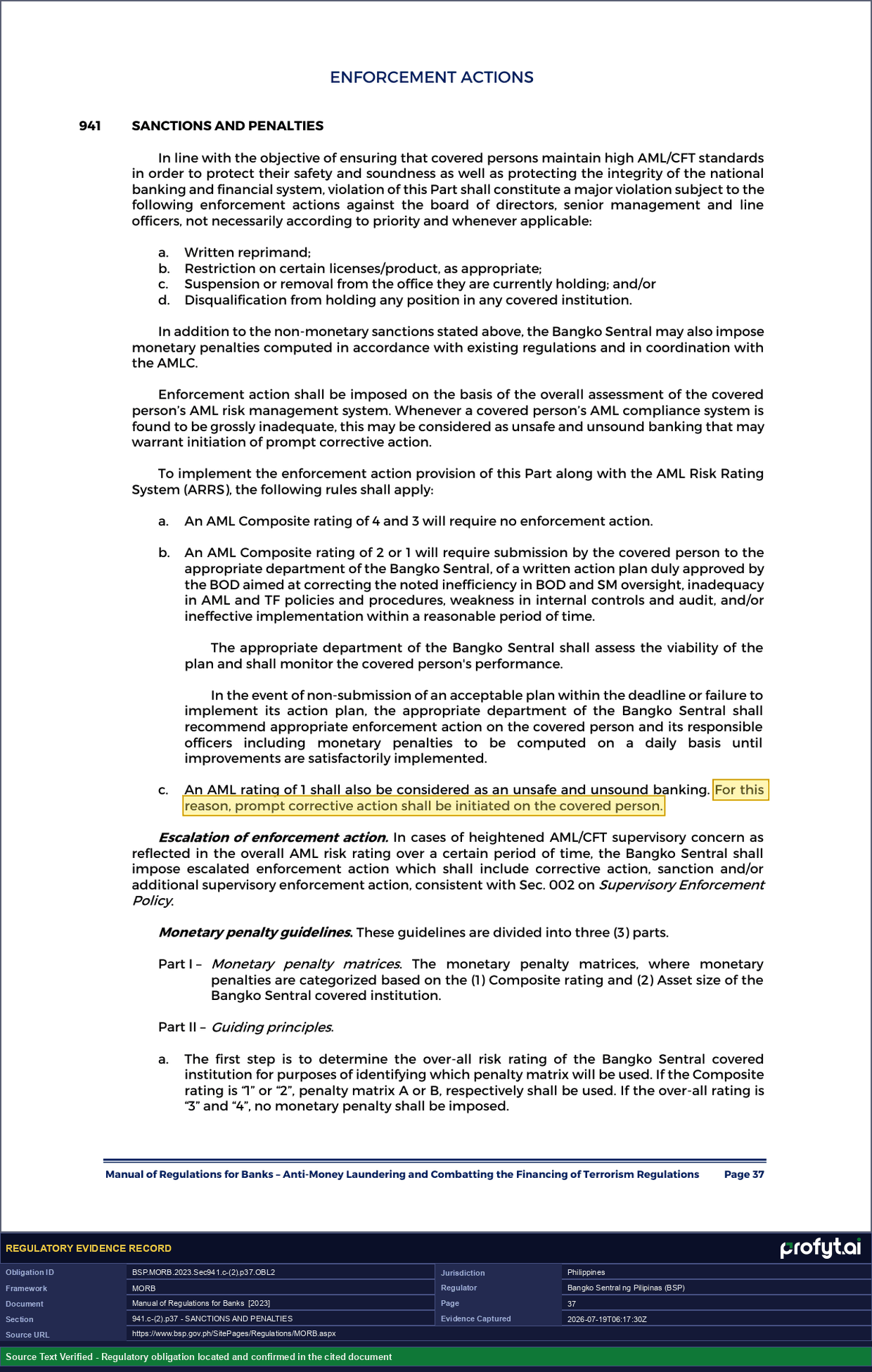 Captured source page for BSP.MORB.2023.Sec941.c-(2).p37.OBL2, MORB, Sec. 941.c-(2), p. 37 (2023 ed.)